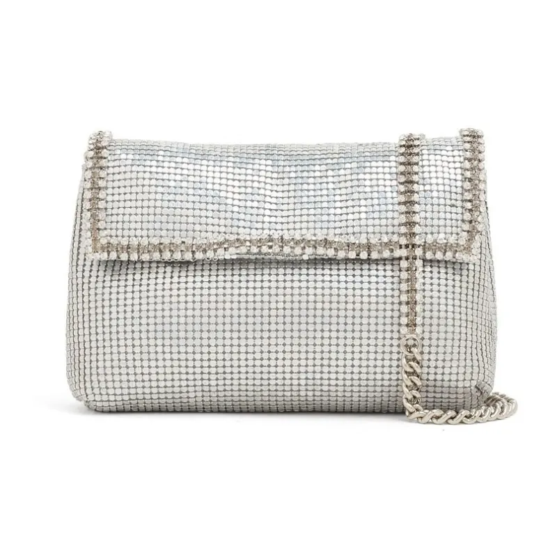 Rosantica Mesh Glass Mesh Bag, Crossbody Bag, Shoulder Bag Regular Women's Silver-0