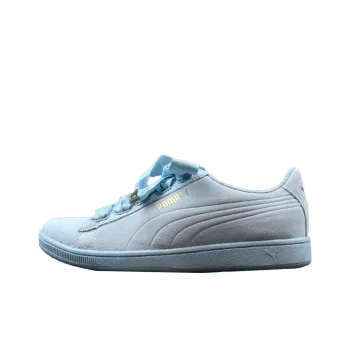PUMA Vikky Ribbon Anti Slip Wear Resistant Low Top Skateboard Shoes Women's Blue