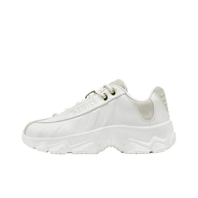 KSWISS ST329 Slip Resistant, Abrasion Resistant, Quick Dry Low Top Sports Casual Shoes Women's White Beige-0