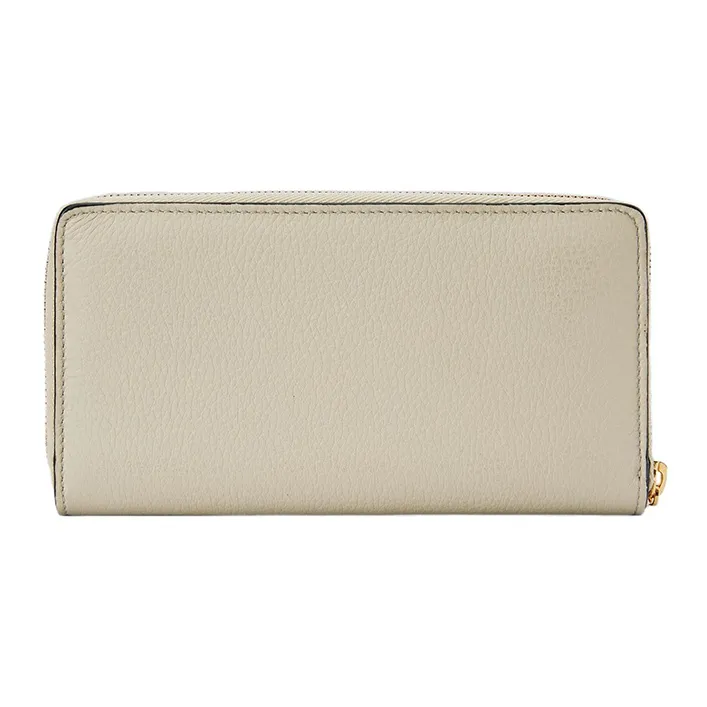 GUCCI Leather Wallet Women's Cream White-2
