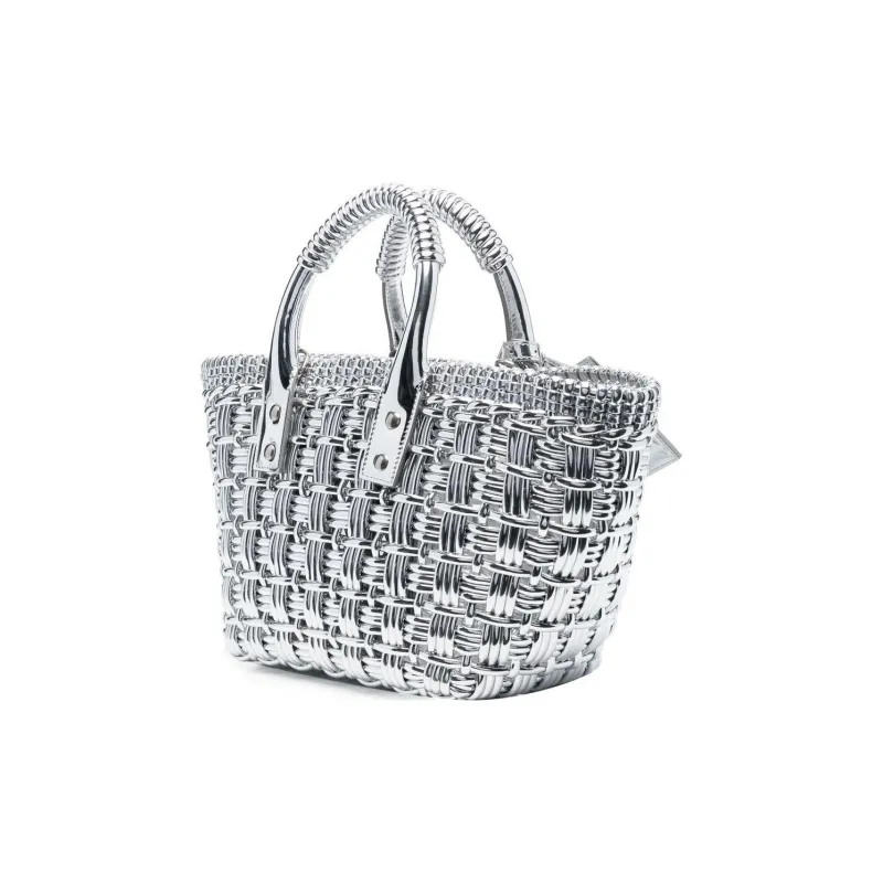 Balenciaga Calfskin Handbag Women's Silver-3