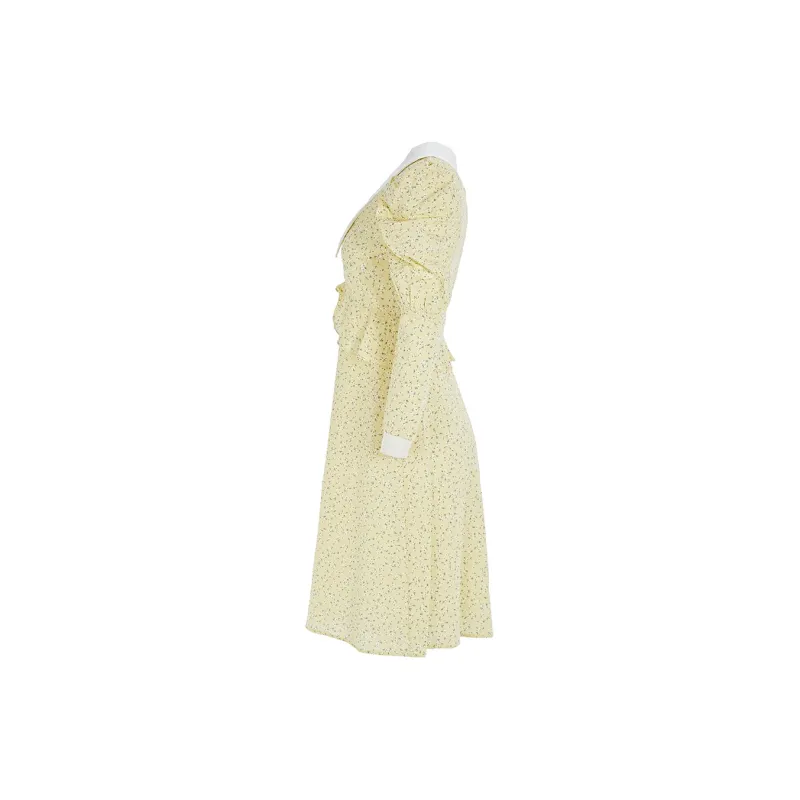 Marie Elie Long-Sleeved Dresses Women's Light Yellow-2