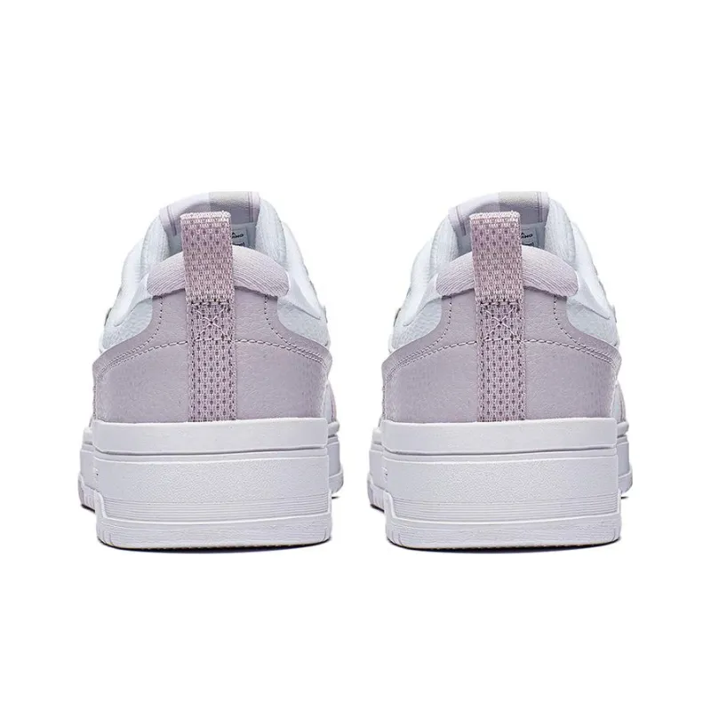 LiNing Tianji 2.0 Abrasion Resistant Breathable Low Top Skateboard Shoes Women's White Purple-3