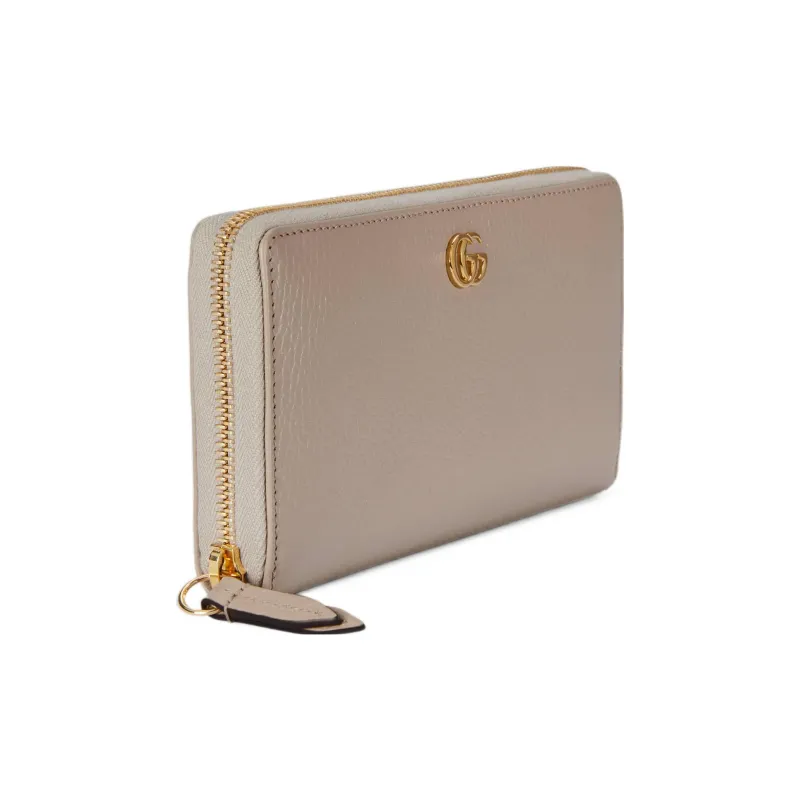GUCCI Marmont Leather Wallet Women's Beige-1