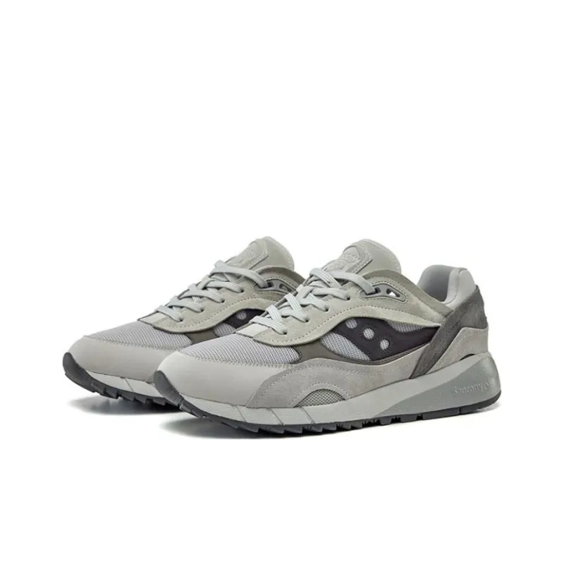 Saucony Shadow 6000 Cushioning Anti Slip Wear Resistant Breathability Low Top Casual Shoes Unisex Gray-2