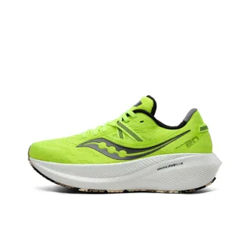 Saucony Triumph 20 Anti Slip And Wear Resistant Lightweight Low Top Marathon Running Shoes Women's Yellow Black