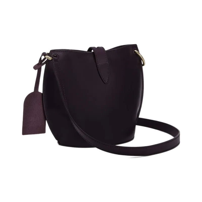 Furla Net Collection Leather Bucket Bags Shoulder Bag Crossbody Bag Mini Women's Dark Purple-2