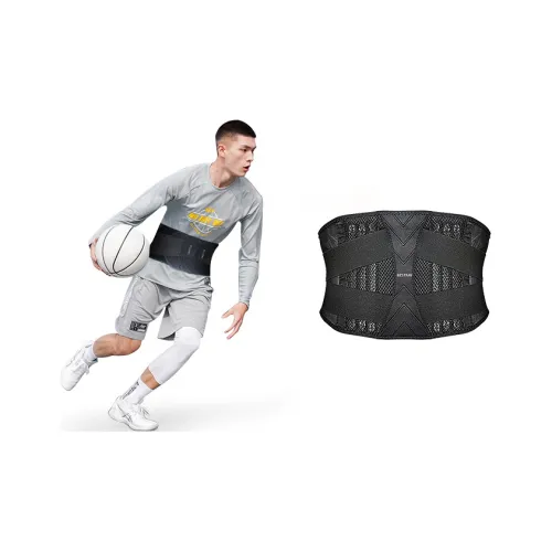 BESTRAY Waist Protector Belt Breathable, Protective, Rehabilitation, Compression, Slip Resistant Black Men's