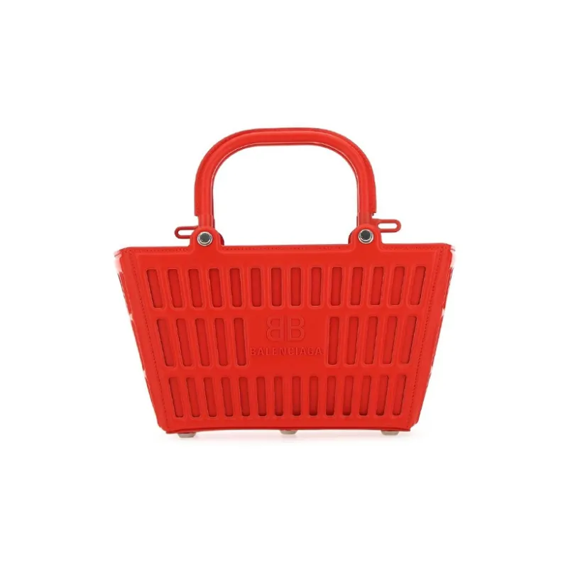 Balenciaga Calfskin Shoulder Bag Crossbody Bag Handbag Small Size Women's Red-2