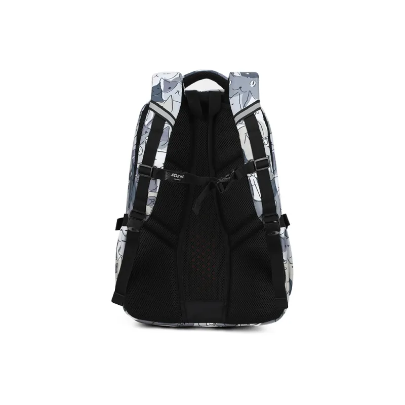 AOKING AK Polyester Backpack Large Size Women's Light Gray/Black/Multicolor-1