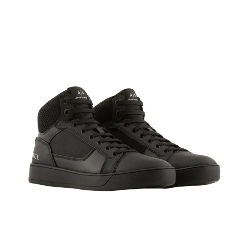 ARMANI EXCHANGEAE High Top Stylish Skateboarding Shoes Men's Black-2