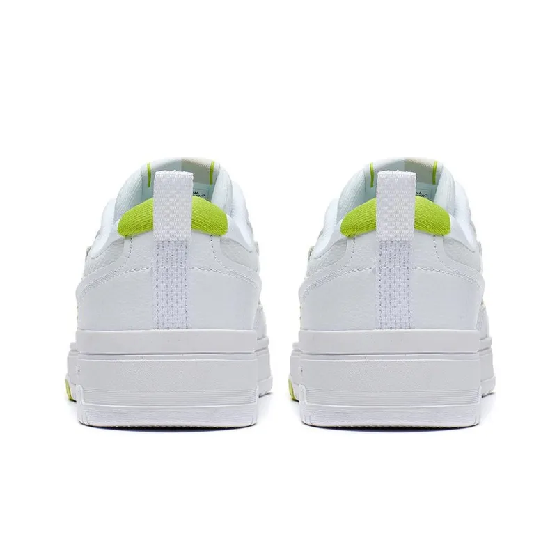 LiNing Tianji 2.0 Anti Slip And Wear Resistant Breathable Low Top Skateboard Shoes Women's White Green-3