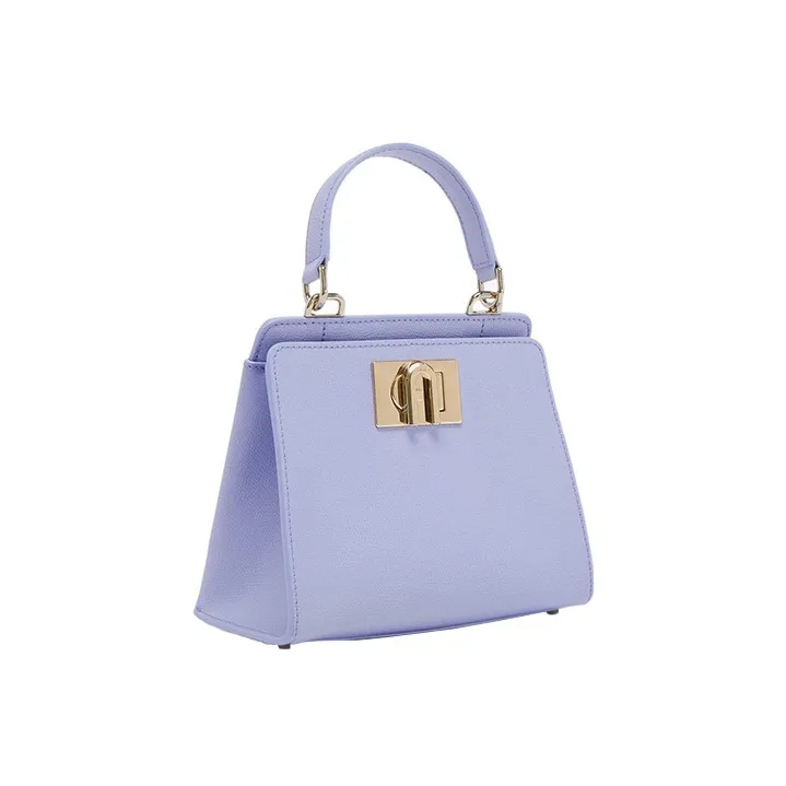 Furla 1927 Collection Leather Tote Bag Shopping Bag Shoulder Bag Crossbody Bag Handbag Mini Women's Light Purple-1