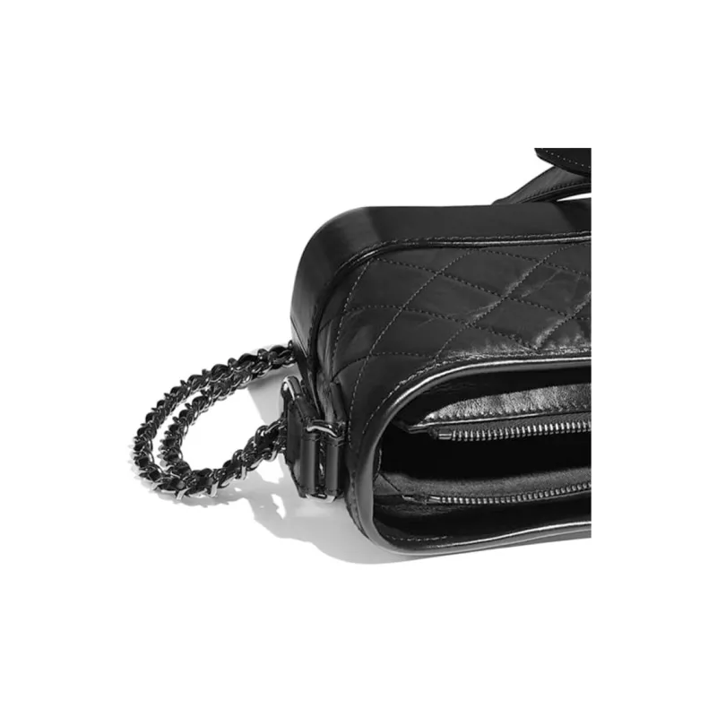 CHANEL GabrielleSo Black Calfskin Handbag, Shoulder Bag, Crossbody Bag Trumpets Women's Pure Black-4