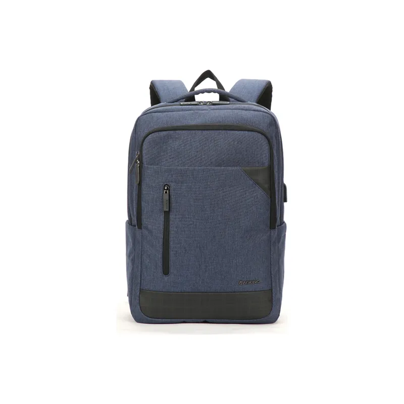 AOKING AK Polyester Laptop Backpack Medium Size Men's Black/Royal Blue-4