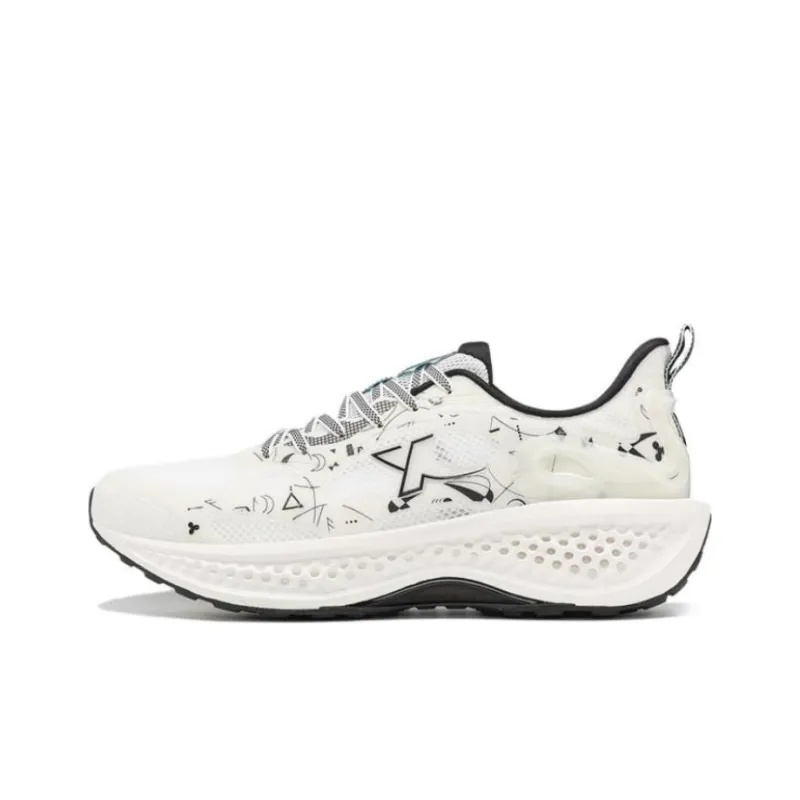 XTEP Cushioning Anti Slip And Wear Resistant Low Top Casual Running Shoes Men's White Black-0