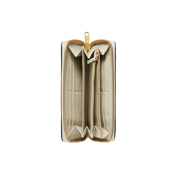 GUCCI Leather Wallet Women's Cream White-3