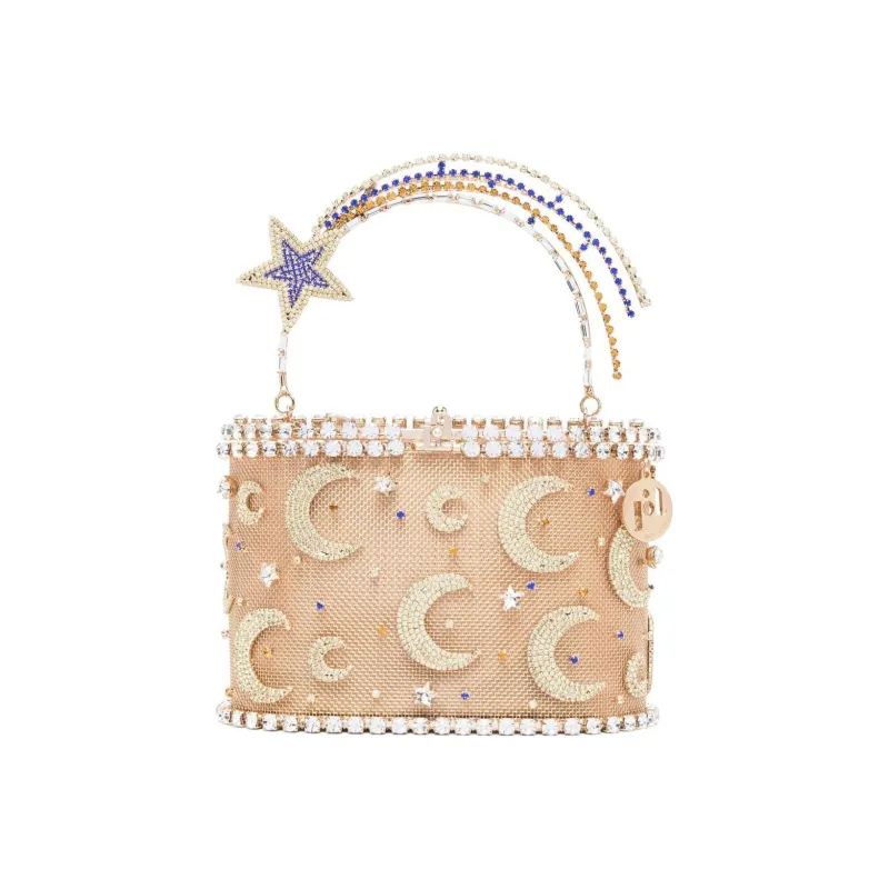 Rosantica Metal Handbags Clutches Mini Women's Gold-0