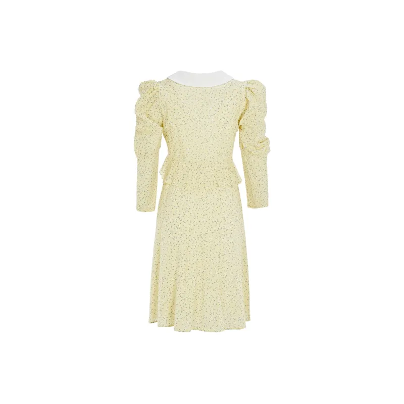 Marie Elie Long-Sleeved Dresses Women's Light Yellow-1