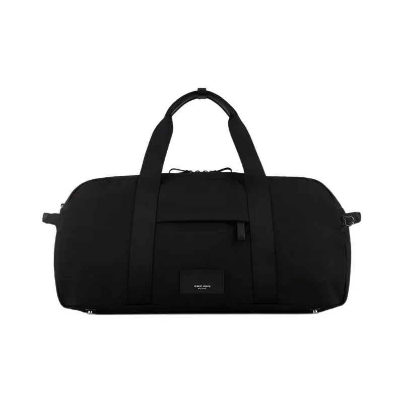 GIORGIO ARMANI Polyester Handbag Shoulder Bag Crossbody Bag Luggage Bag Travel Bag Medium Size Men's Black-0