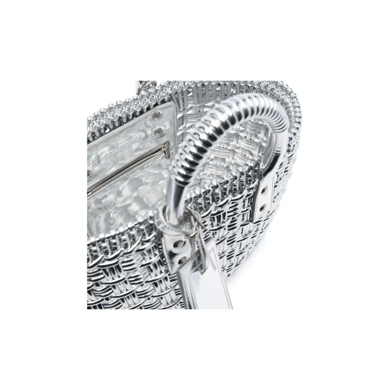 Balenciaga Calfskin Handbag Women's Silver-5