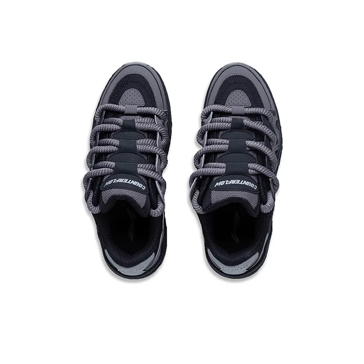 LiNing CF Tracing, Version 2.0 Lightweight, Wear resistant, And Non slip Low Top Sports Casual Shoes Black Gray-2