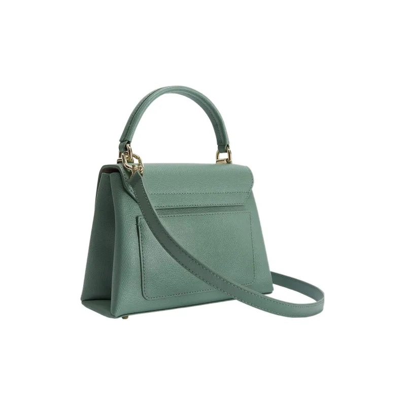 Furla 1927 Collection Textured Leather Shoulder Bag, Crossbody Bag, Handbag Mini Women's Pea Green-2