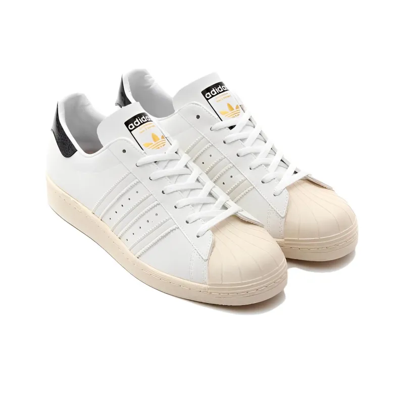 Atmos x Adidas Originals Superstar 80s Anti Slip Wear Resistant Low Top Skateboard Shoes Unisex White Black-4