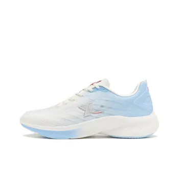XTEP Ultra Light 7.0 Cushioning Wear Resistant Rebound Low Top Running Shoes Men's White Blue