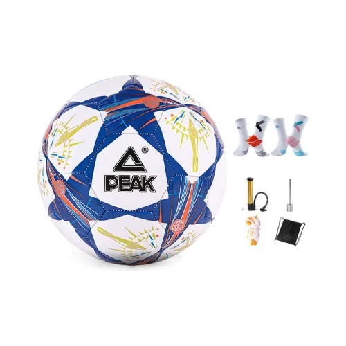 PEAK Size 5 Ball Soccer PVC Machine Stitched Soccer Ball Unisex Blue White
