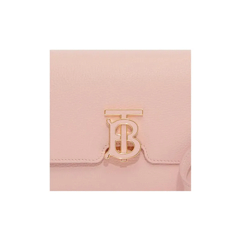 Burberry Lola Lola Bag Calfskin Shoulder Bag Crossbody Bag Small Size Women's Pink-5