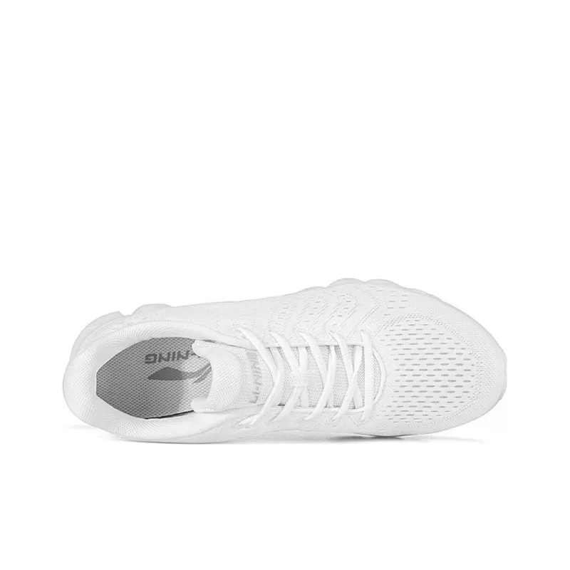 LiNing Shock Absorbers With Slip Resistant And Abrasion Resistant Properties Low Top Running Shoes Men's White-2