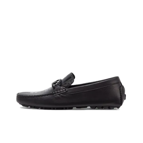 FENDI Logo-print Leather Loafers