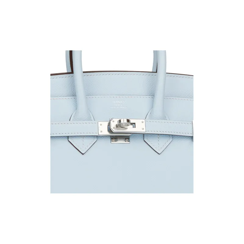 HERMES Birkin Epsom Leather Birkin Bag Handbags Regular Women's T0 Bleu Brume Haze Blue-6
