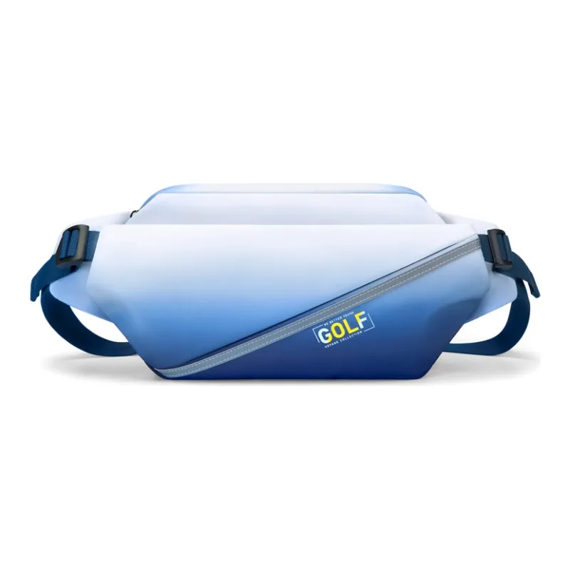 GOLF Fabric One Shoulder Fanny Pack Sling Bag Small Size Men's Ink Blue/Light Blue-6