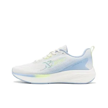XTEP Star Speed Cushioned Slip Resistant Abrasion Resistant Low Top Sprint Running Shoes Men's White Blue Green