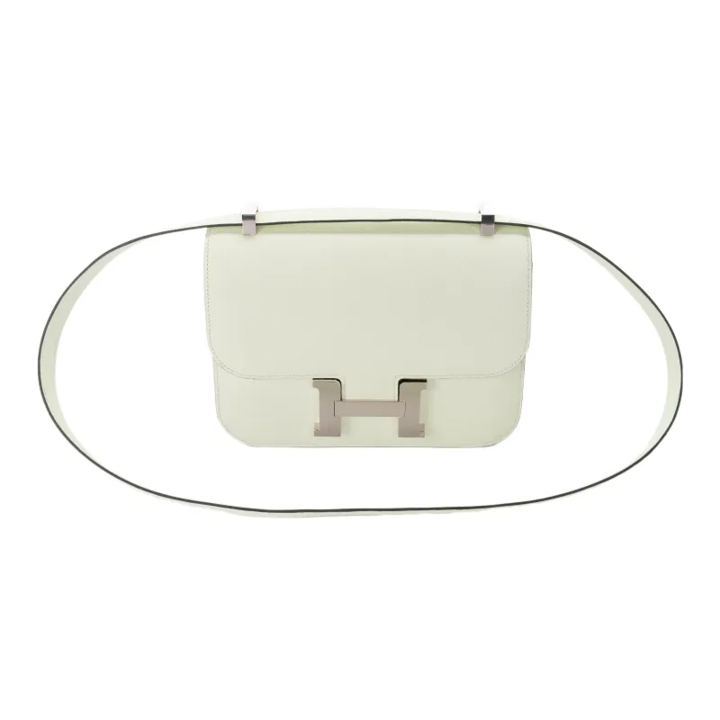 HERMES Constance Epsom Leather Shoulder Bag Crossbody Bag Women's 0S Vert Fizz Bubble Green-3