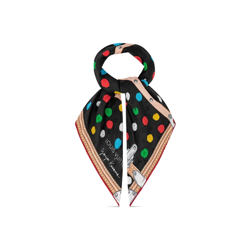 LOUIS VUITTON X Yayoi Kusama Painted Dots Monogram Square 90-2