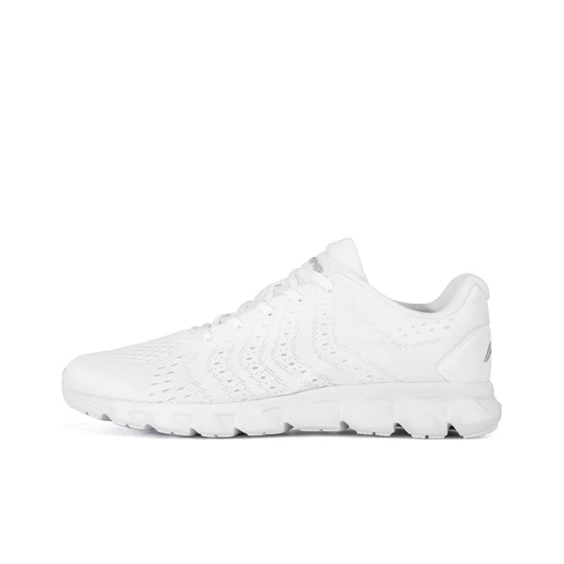 LiNing Shock Absorbers With Slip Resistant And Abrasion Resistant Properties Low Top Running Shoes Men's White-0