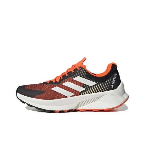 Adidas Terrex Soulstride Trail Running Shoes Men Low-Top Black/White/Orange