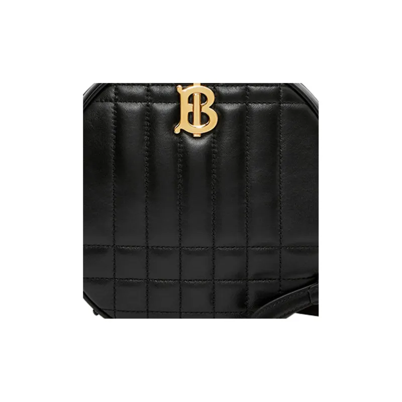 Burberry Lambskin Small Round Bag Shoulder Bag Crossbody Bag Mini Women's Black-5