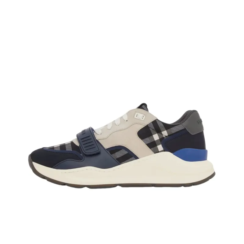 Burberry Check Sneakers 'Dark Charcoal Blue'-0