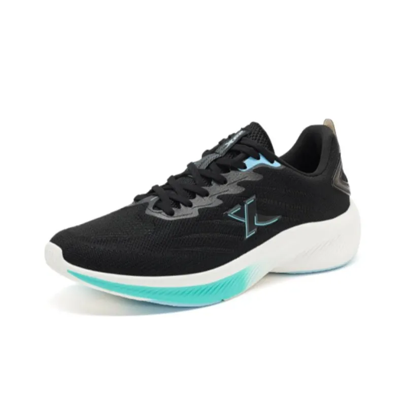 XTEP Lighten 7.0 Cushioning, Slip Resistant, Abrasion Resistant, Rebound Low Top Running Shoes Men's Black Blue-1