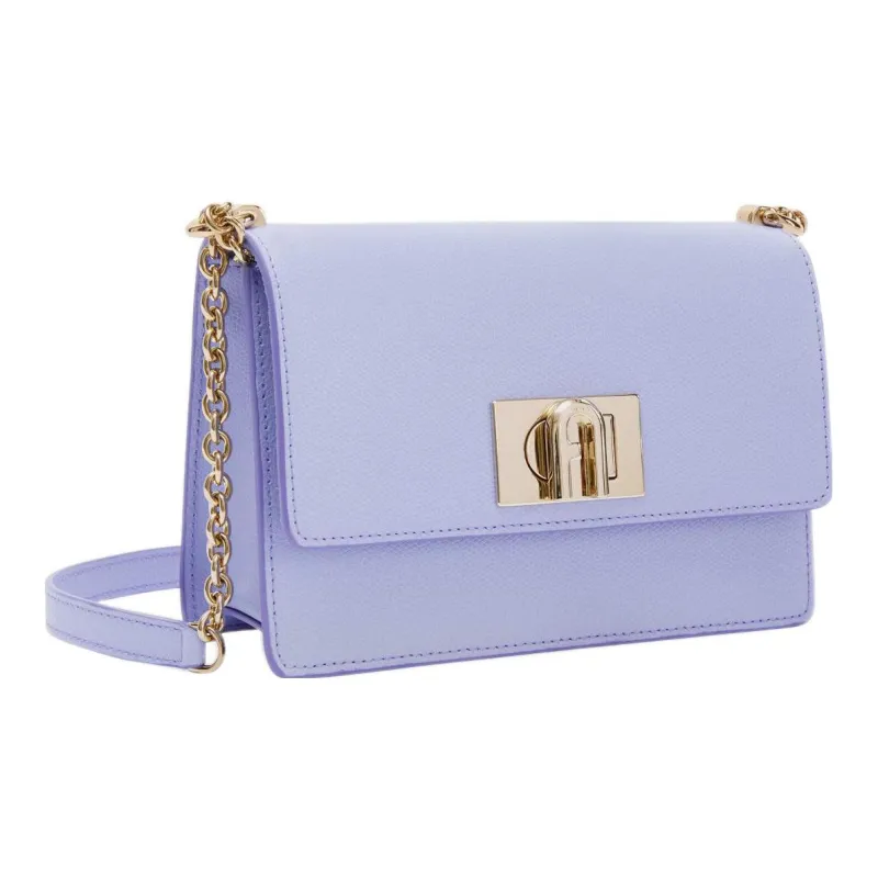 Furla 1927 Collection Leather Small Square Bag Shoulder Bag Crossbody Bag Mini Women's Light Purple-1