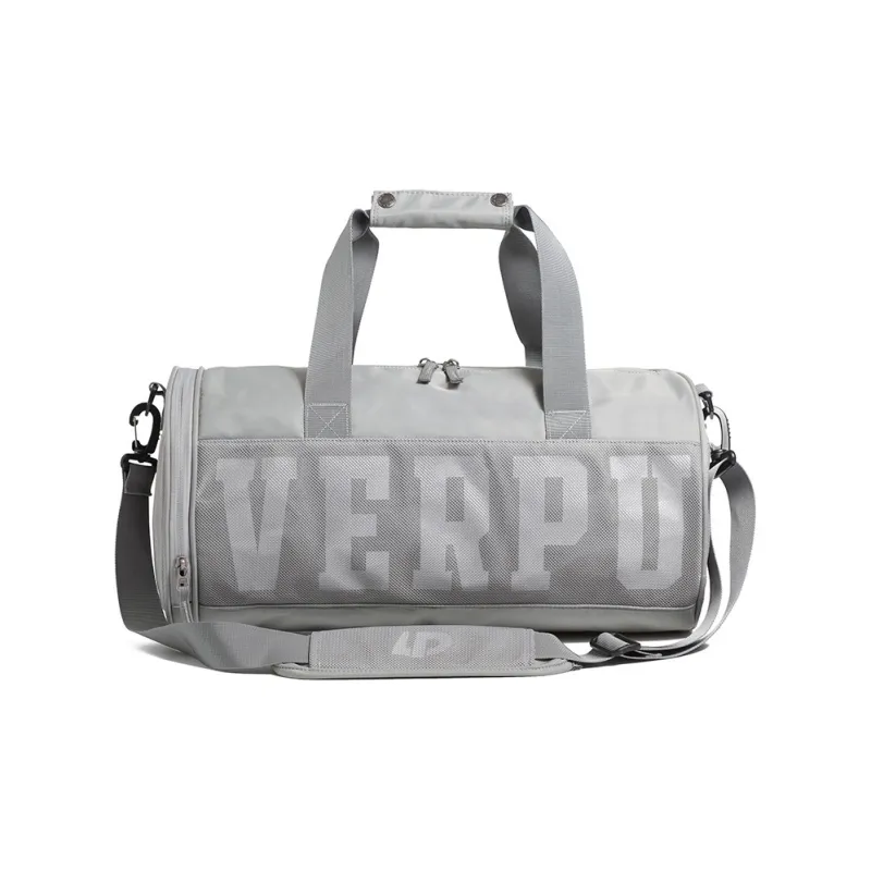 LOVERPUSS Nylon Gym Bag Yoga Bag Swim Bag Handbag Crossbody Bag Regular Unisex Black/Gray-0