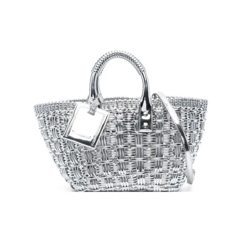 Balenciaga Calfskin Handbag Women's Silver
