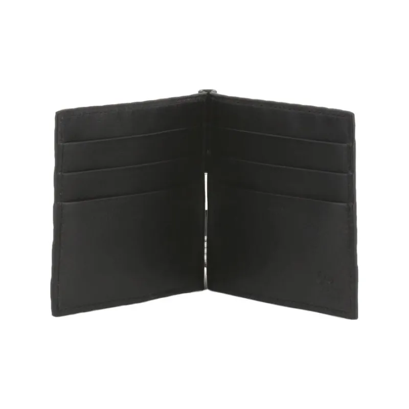 GUCCI Leather Wallet Card Holder Men's Black-2