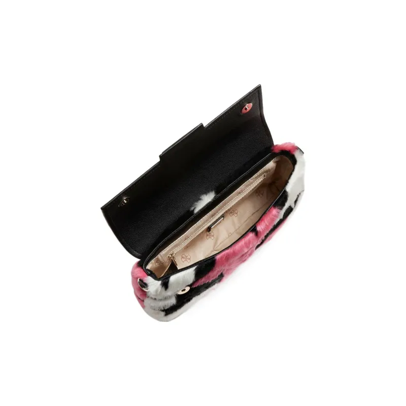 GUESS Artificial Leather Bonded Polyester Crossbody Handbag Shoulder Bag Regular Women's Pink-2