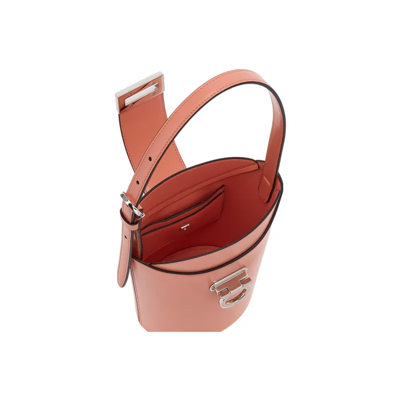 FERRAGAMO Trifolio Smooth Finish Calfskin Handbag Shoulder Bag Women's Pink-3