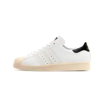 Atmos x Adidas Originals Superstar 80s Anti Slip Wear Resistant Low Top Skateboard Shoes Unisex White Black